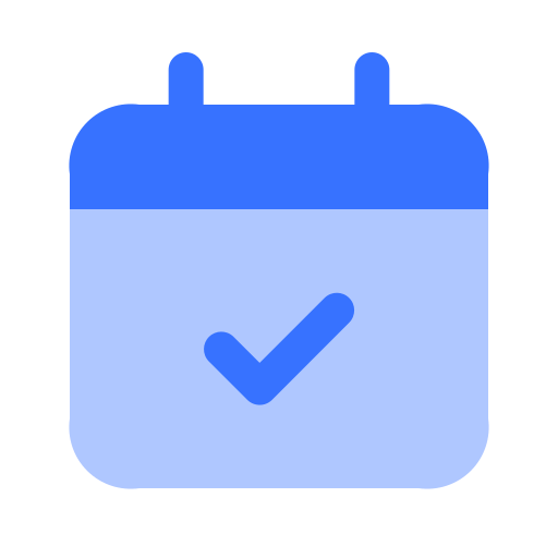 달력 확인 Generic Blue icon