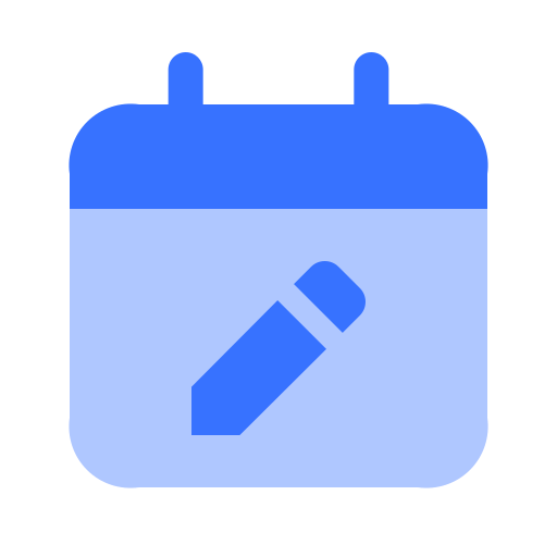 캘린더 펜 Generic Blue icon