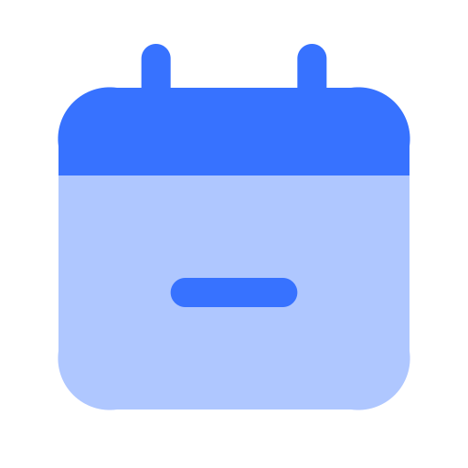 calendrier-moins Generic Blue Icône
