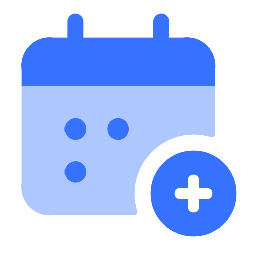 calendrier-plus Generic Blue Icône