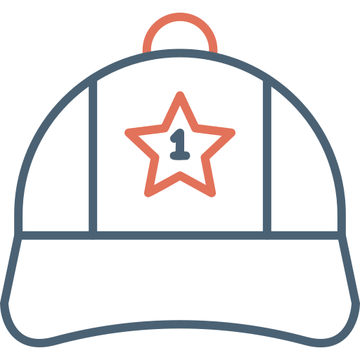 Baseball cap Generic Outline Color icon