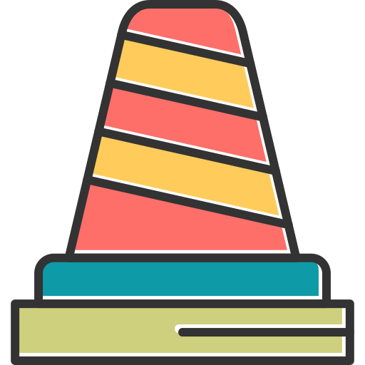 Traffic cone Generic Color Omission icon