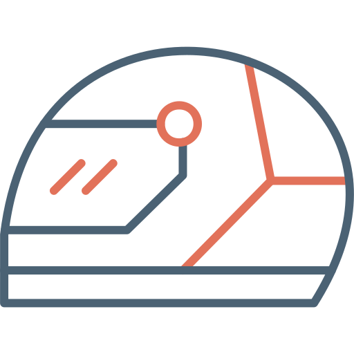 レーシングヘルメット Generic Outline Color icon