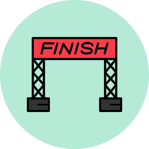 Finish line Generic Outline Color icon