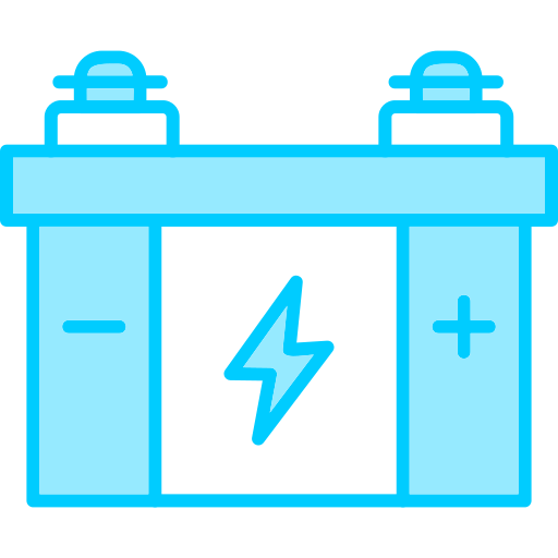 車の電池 Generic Blue icon