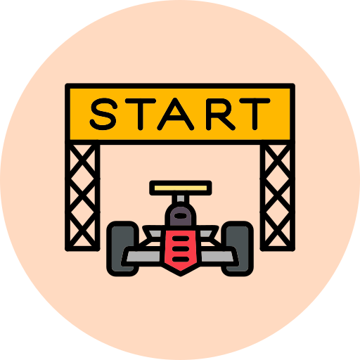 Start line Generic Outline Color icon