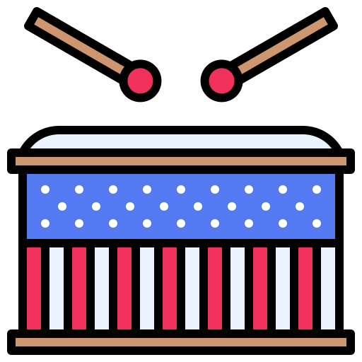 ドラム Generic Outline Color icon