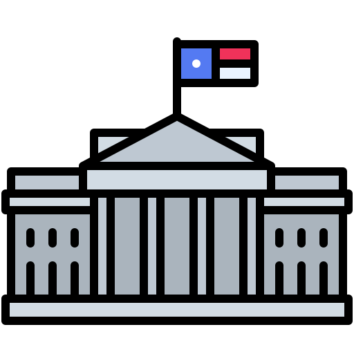 백악관 Generic Outline Color icon