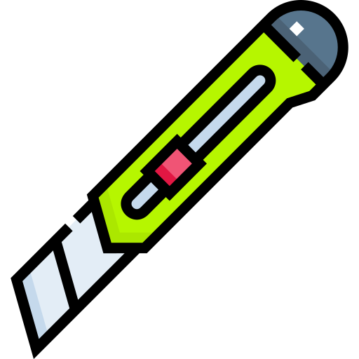 nóż Detailed Straight Lineal color ikona