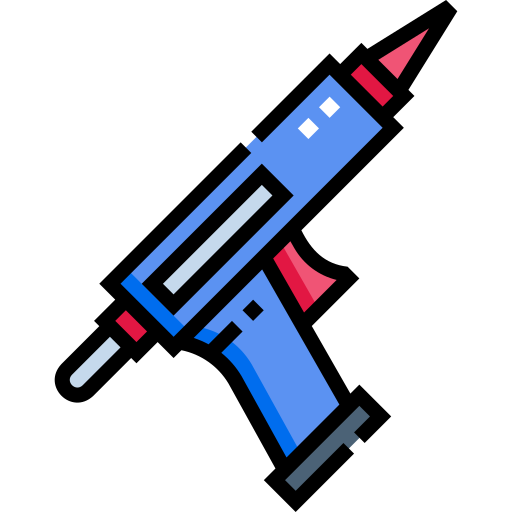 pistola de pegamento Detailed Straight Lineal color icono