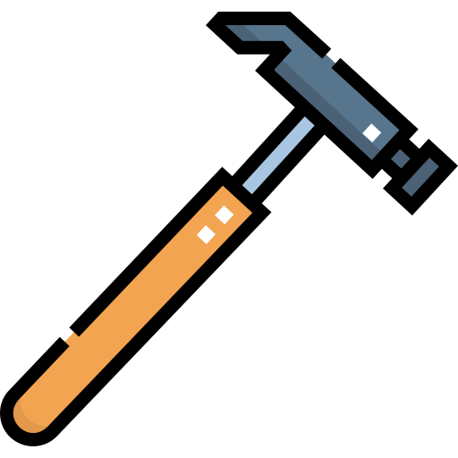 martillo Detailed Straight Lineal color icono