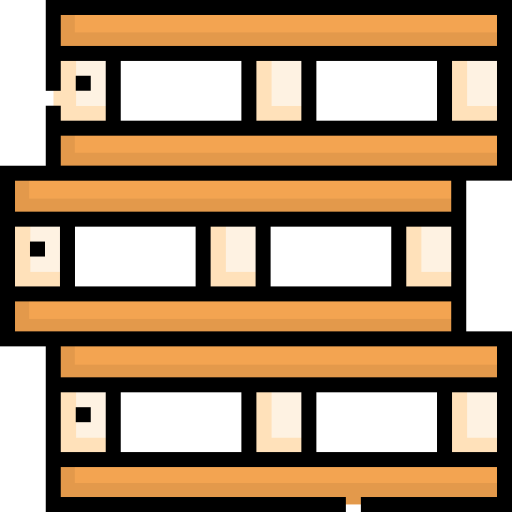 Pallets Detailed Straight Lineal color icon