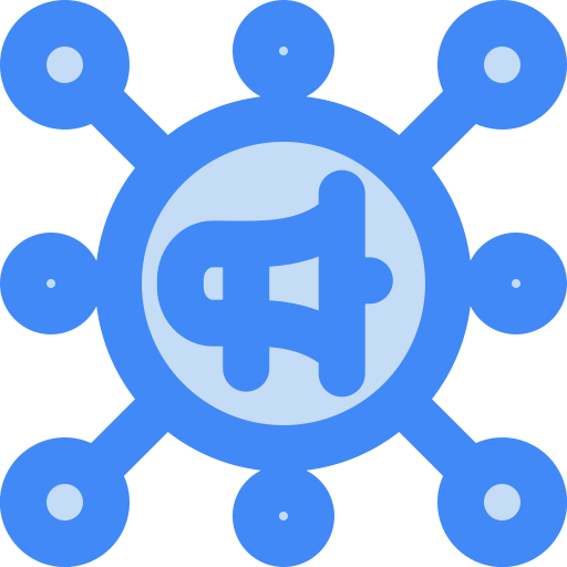 소셜 마케팅 Generic Blue icon