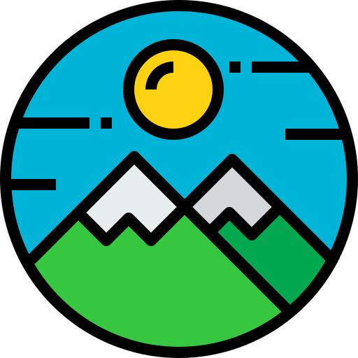 Mountain kank Lineal Color icon