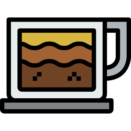 kaffeetasse kank Lineal Color icon