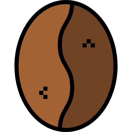 ziarno kawy kank Lineal Color ikona