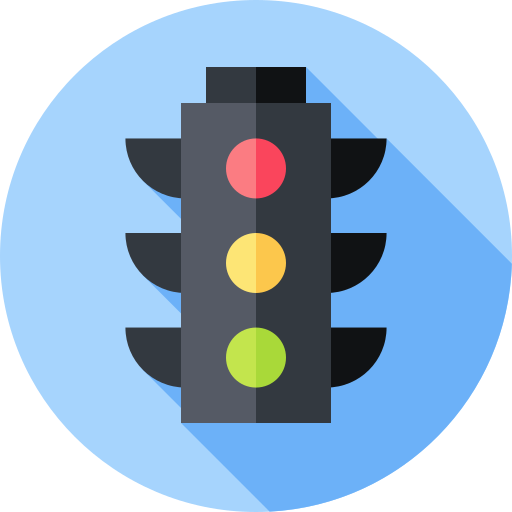 Traffic lights Flat Circular Flat icon