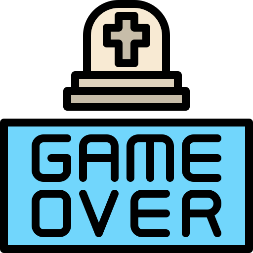 game over Generic Outline Color icona