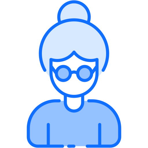 늙은 여자 Generic Blue icon