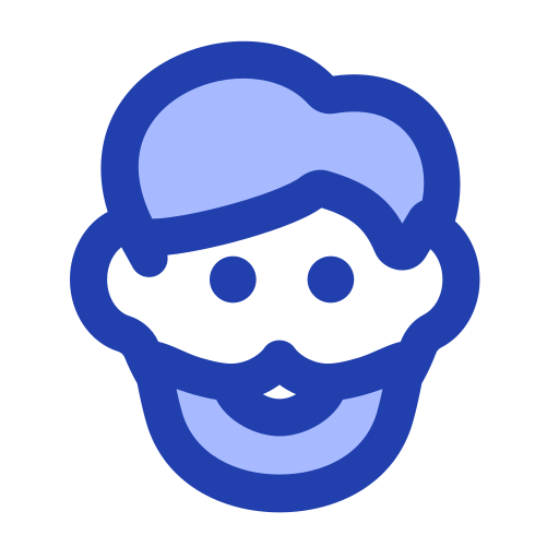ひげ Generic Blue icon
