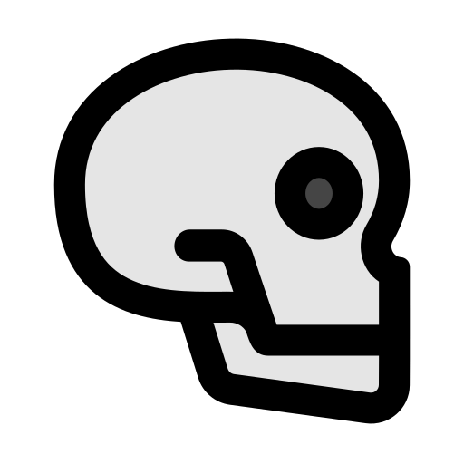 schedel Generic Outline Color icoon