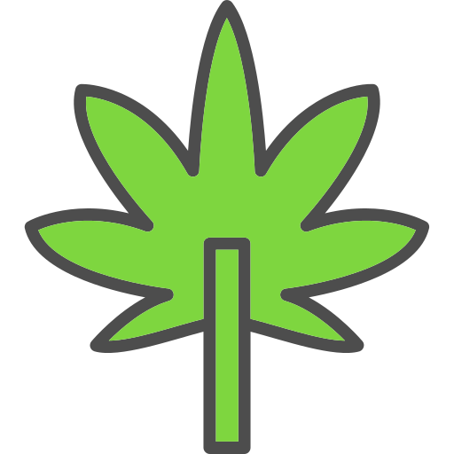 cannabis Generic Outline Color icona
