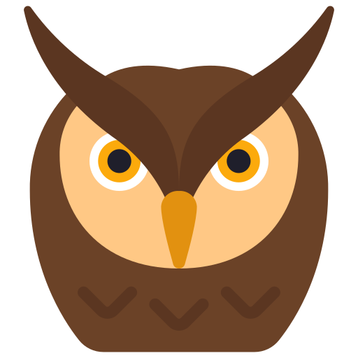 Owl Juicy Fish Flat icon