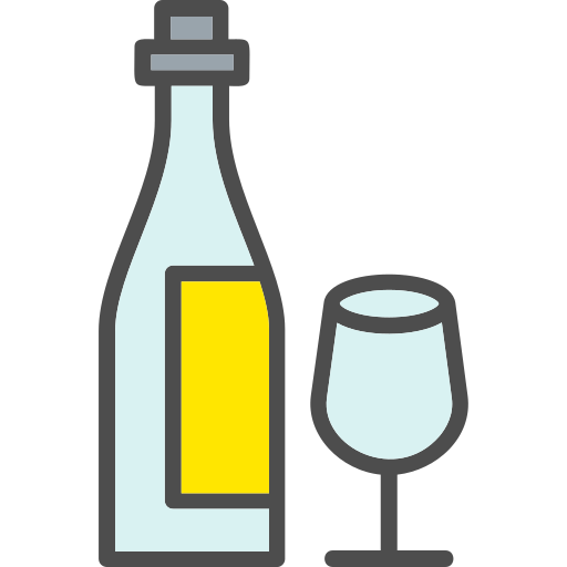 bouteille de vin Generic Outline Color Icône