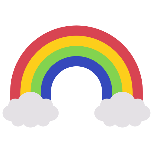 arcoíris Juicy Fish Flat icono