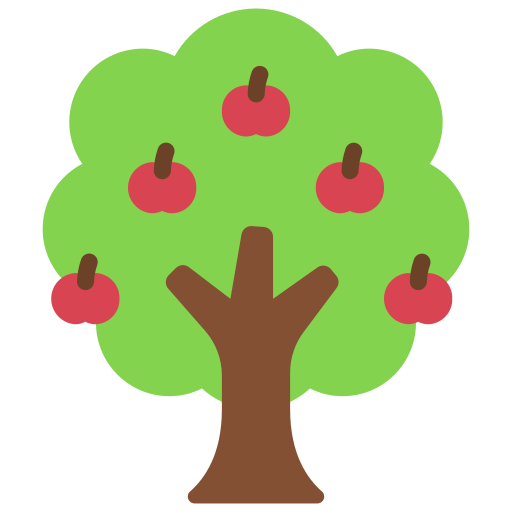 árbol de manzana Juicy Fish Flat icono