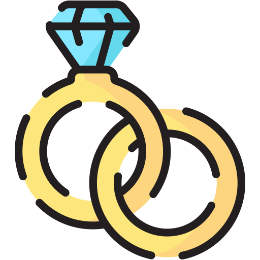 Wedding rings Generic Outline Color icon