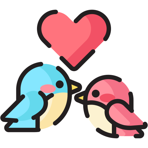愛の鳥 Generic Outline Color icon