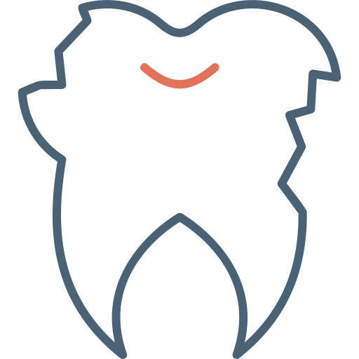 złamany ząb Generic Outline Color ikona
