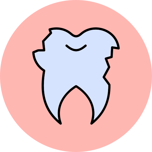 Broken tooth Generic Outline Color icon