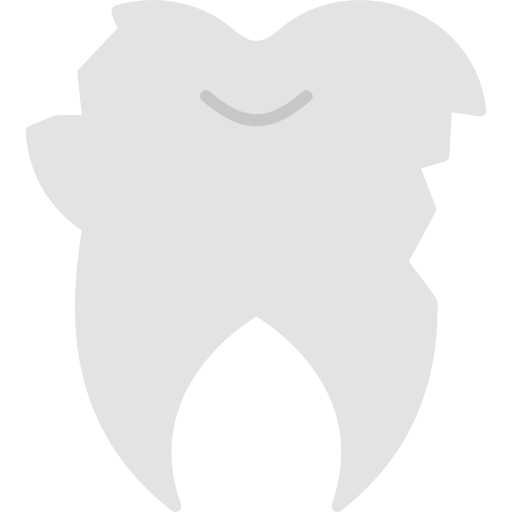 gebroken tand Generic Grey icoon