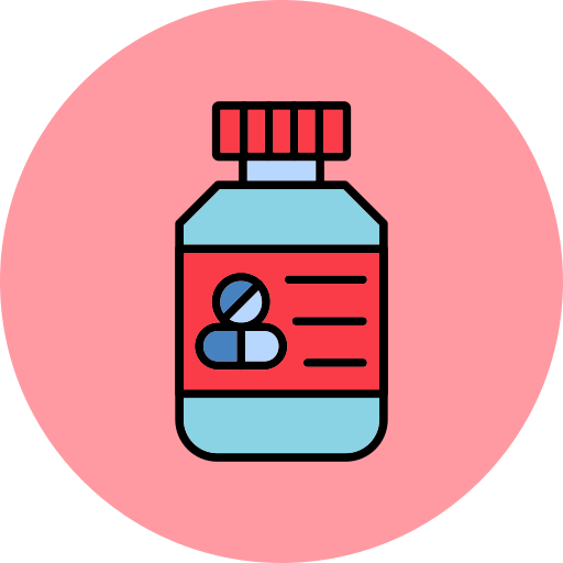 bouteille de pilules Generic Outline Color Icône