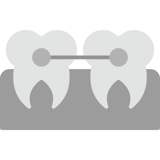 aparat ortodontyczny Generic Grey ikona
