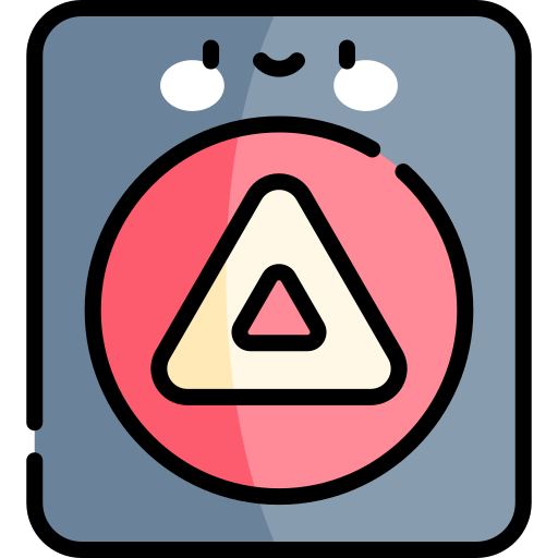 boton de emergencia Kawaii Lineal color icono