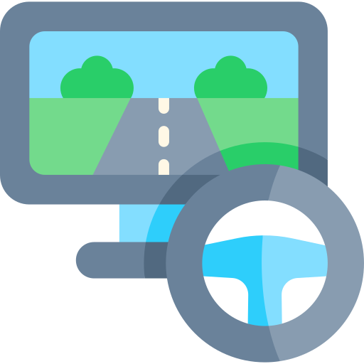 Driving school Kawaii Flat icon