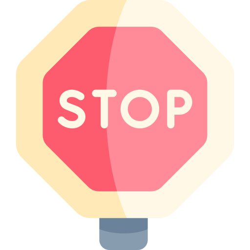 Stop Kawaii Flat icon
