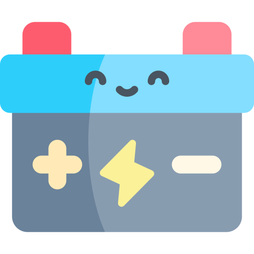 batterie Kawaii Flat icon