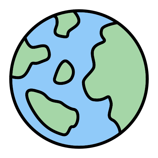 지구본 Generic Outline Color icon