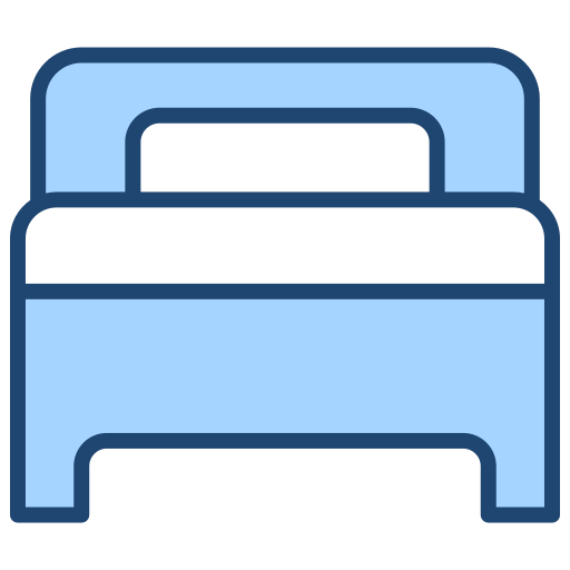 eenpersoonsbed Generic Blue icoon