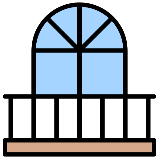 balcón Generic Outline Color icono