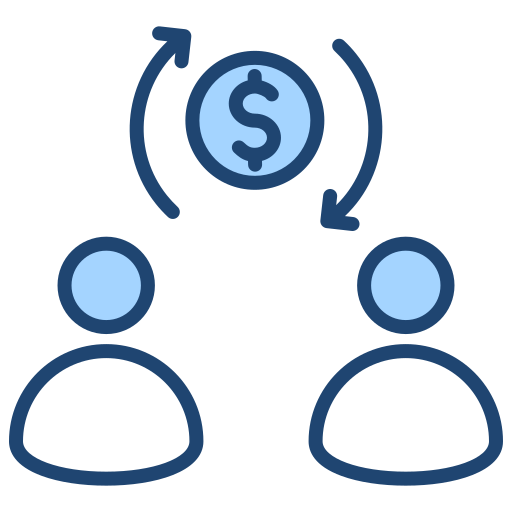 Transaction Generic Blue icon
