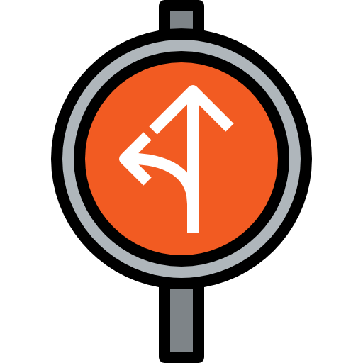 Дорожный знак kank Lineal Color иконка