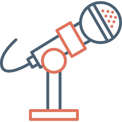 Microphone stand Generic Outline Color icon