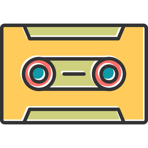 Cassette tape Generic Color Omission icon