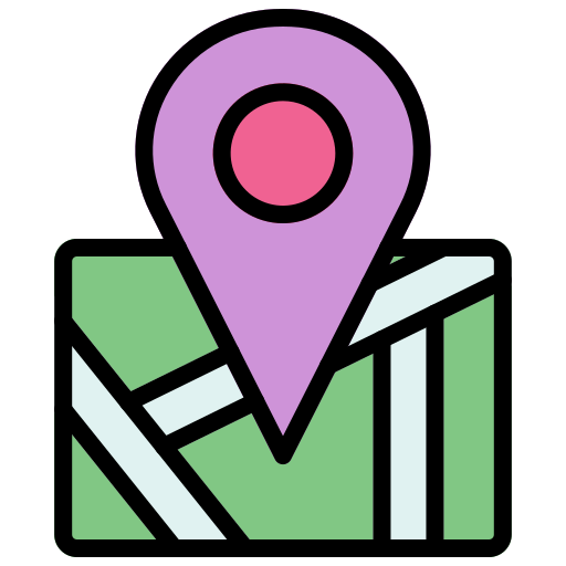 Map Generic Outline Color icon