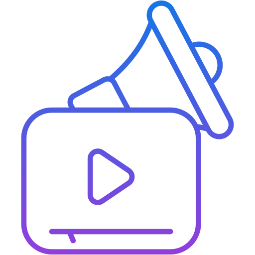 비디오 마케팅 Generic Gradient icon
